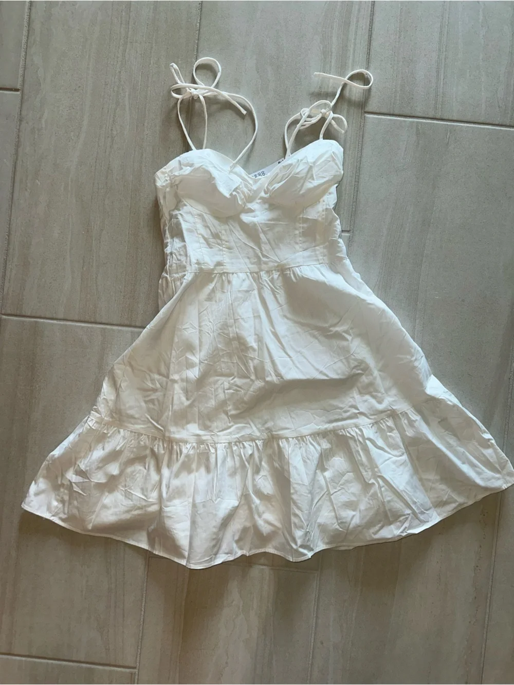 H&M white mini dress